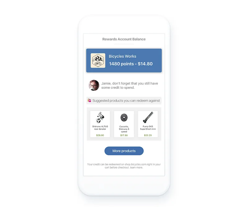 Rewards program balance reminder